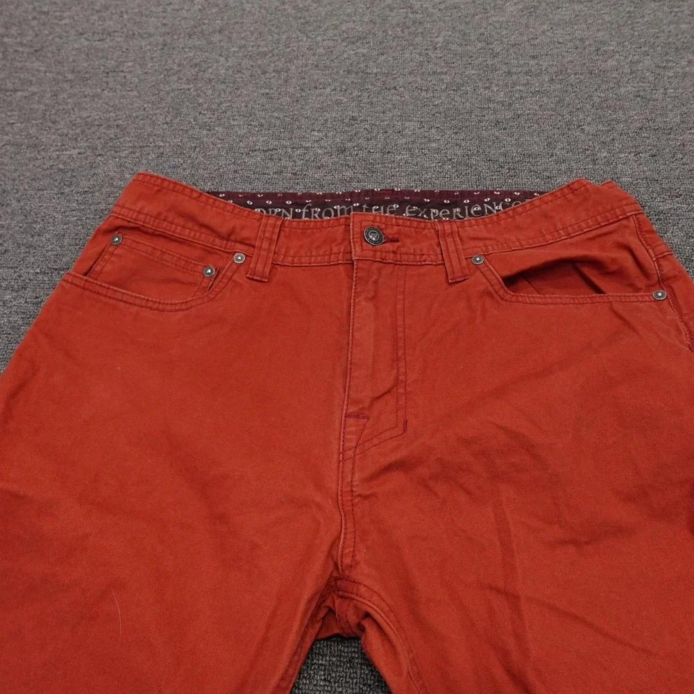 PrAna Pants Mens 34x29 Orange Slim Fit Organic Cotton Stretch Chino Casual